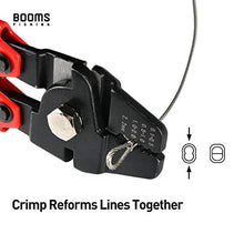 Booms Fishing Heavy-Duty Hand Crimper has Hardened Steel Jaws with 4 Crimping Positions and 2 Hardended Steel Side Cutter