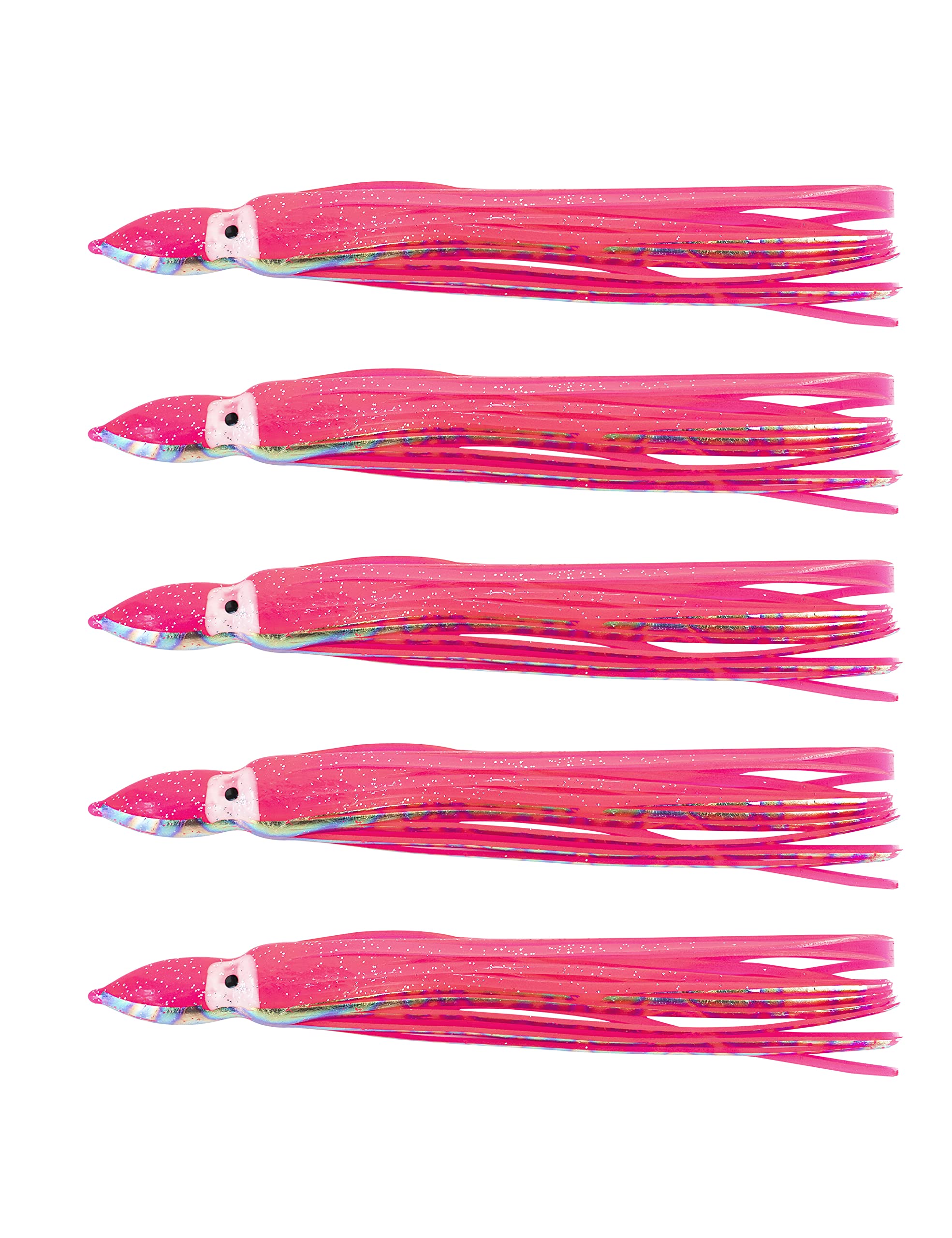 BLUEWING Trolling Squid Skirt 5pcs Octopus Squid Skirts Squid Lure for Freshwater and Saltwater Fishing, Size 2in