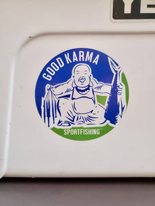 Good Karma Sportfishing 6 inch Sticker.