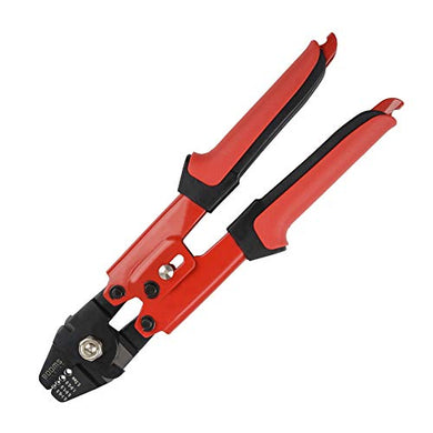 Booms Fishing Heavy-Duty Hand Crimper has Hardened Steel Jaws with 4 Crimping Positions and 2 Hardended Steel Side Cutter