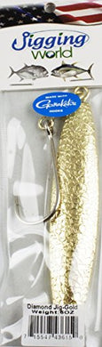 Jigging world Gold Hammered Diamond Jigs with Gamakatsu siwash Hook 8oz