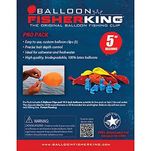 Balloon Fisher King 400 Pro Pack with 5 balloon clips and 10 5 inch balloons
