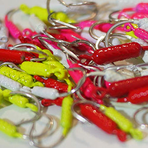 Yellowtail Snapper Jig - 75 ct -Mixed 5 Colors - Mixed Weights - 1/32, 1/16, and 1/8 oz