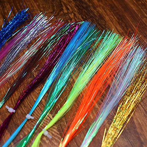 LURELINK-Flashabou-Fly-Tying-Materials-Making-Flies-Jig-Fishing-Lure-Supplies  12&24 Colors Crystal Krystal Flash String Ripple Saltwater Freshwater