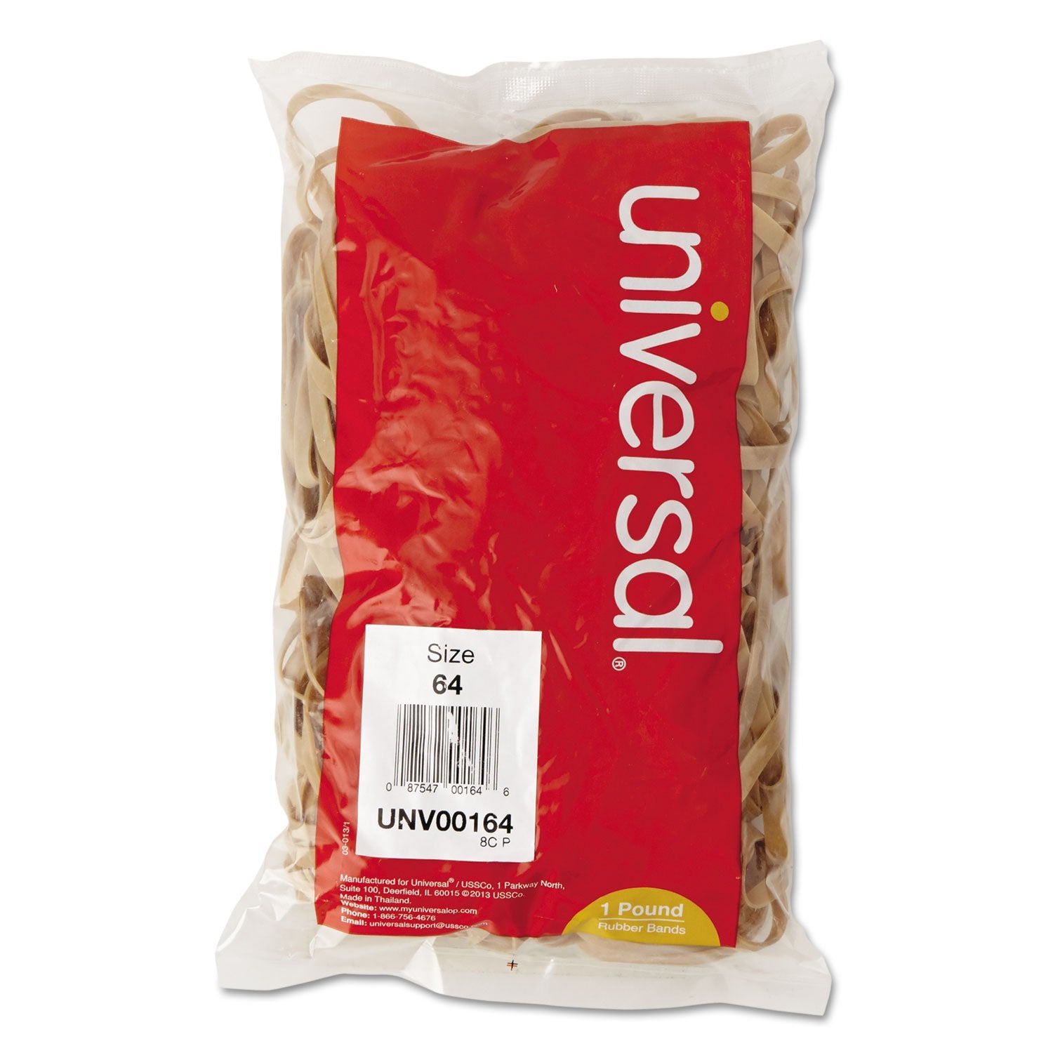 Universal Rubber Bands, Size 64, 3-1.2