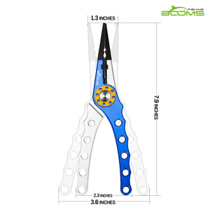 Booms Fishing X1 Aluminum Fishing Pliers Hook Remover Braid Line Cutti – Good Karma Fishing Tackle
