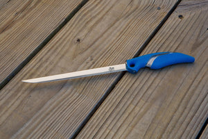 Cuda 9-Inch Titanium Bonded Flex Fillet Knife, Blue